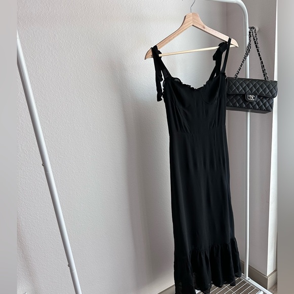 Reformation Nikita Maxi Dress in Black - Picture 2 of 8